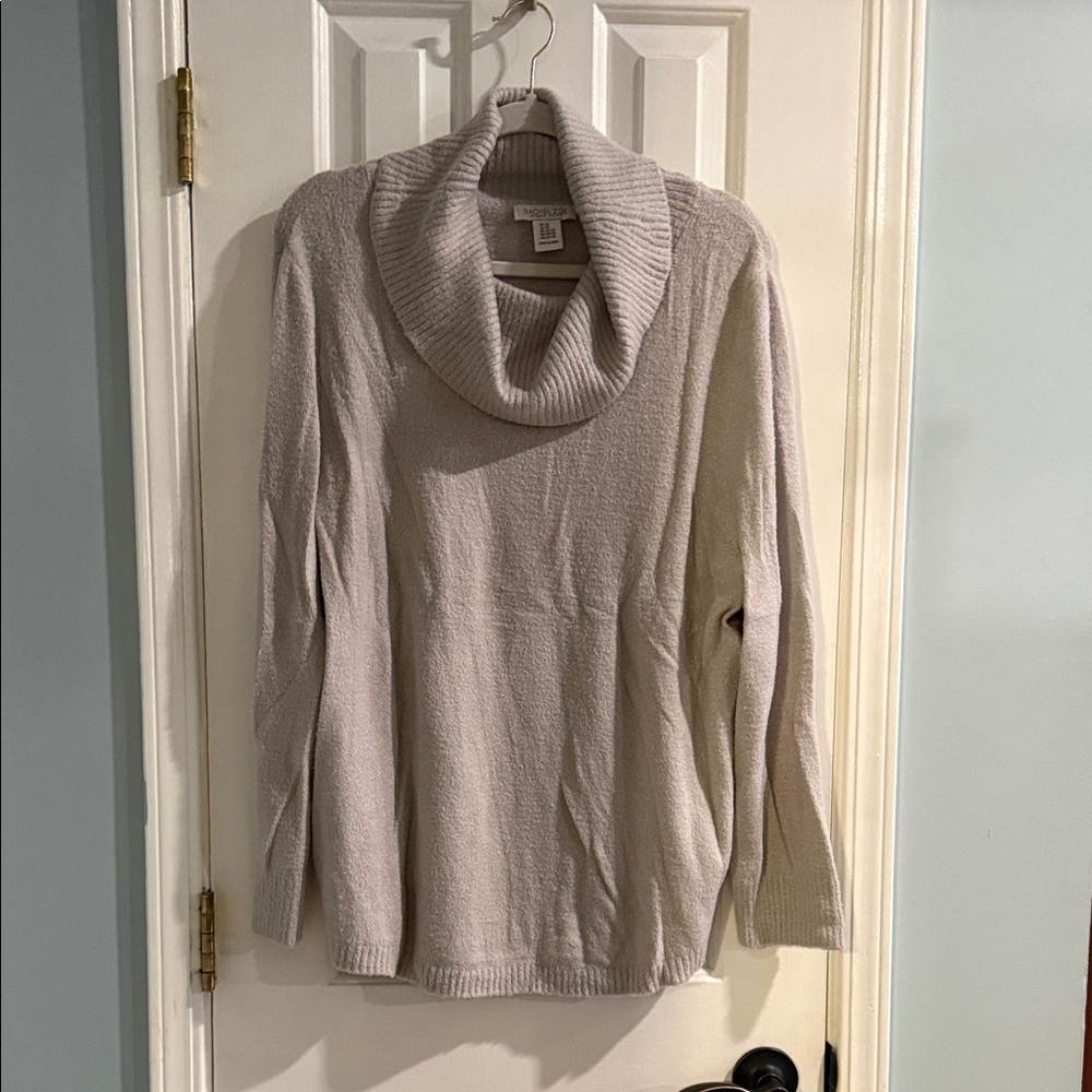 Rachel Zoe Soft Cowl Neck Sweater in Light Gray